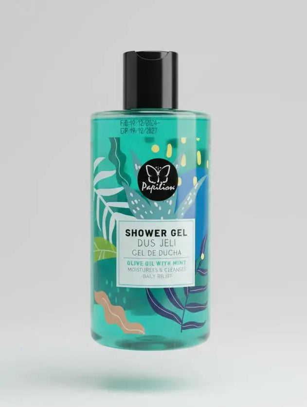 Papilion Olive Oil with Mint Shower Gel 400ml Murukali.com