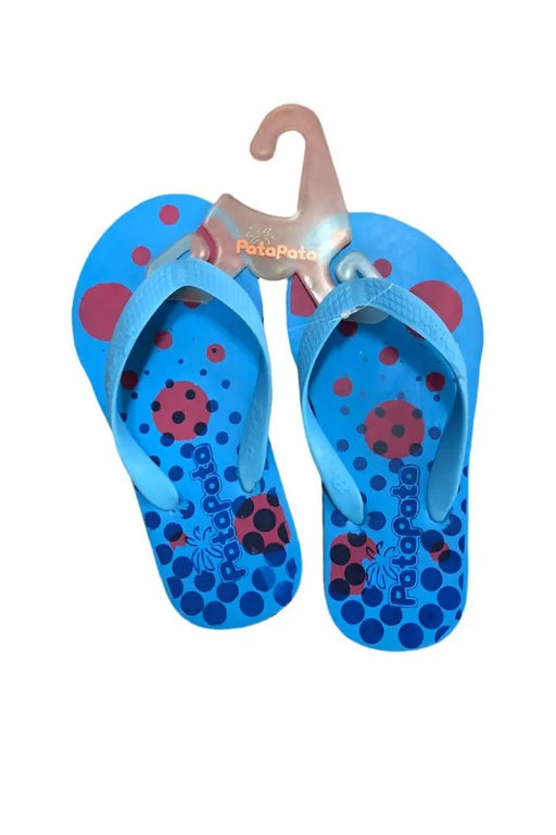 Patapata Colorful Blue Rubber Flipflops For Kids murukali.com