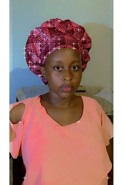 Pink Dark Red bonnet murukali.com