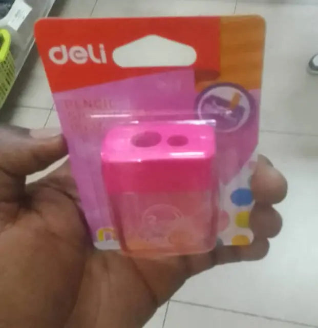 Pink Deli Pencil 2 Holes Sharpener Murukali.com