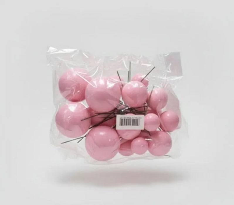 Pink Faux Balls – Non-Edible Cake Decorating Accessories