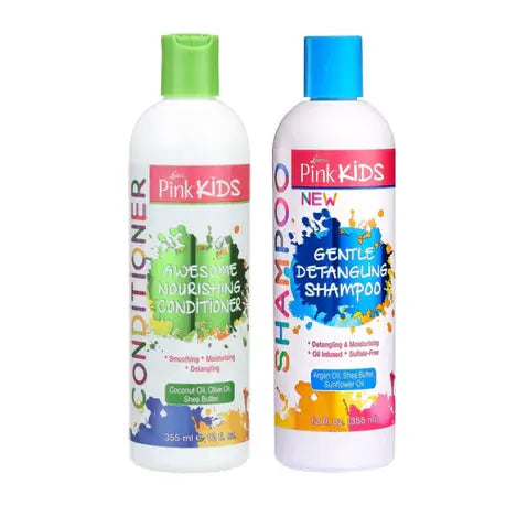 Pink kids Detangling Shampoo + Nourishing Conditioner- pack murukali.com
