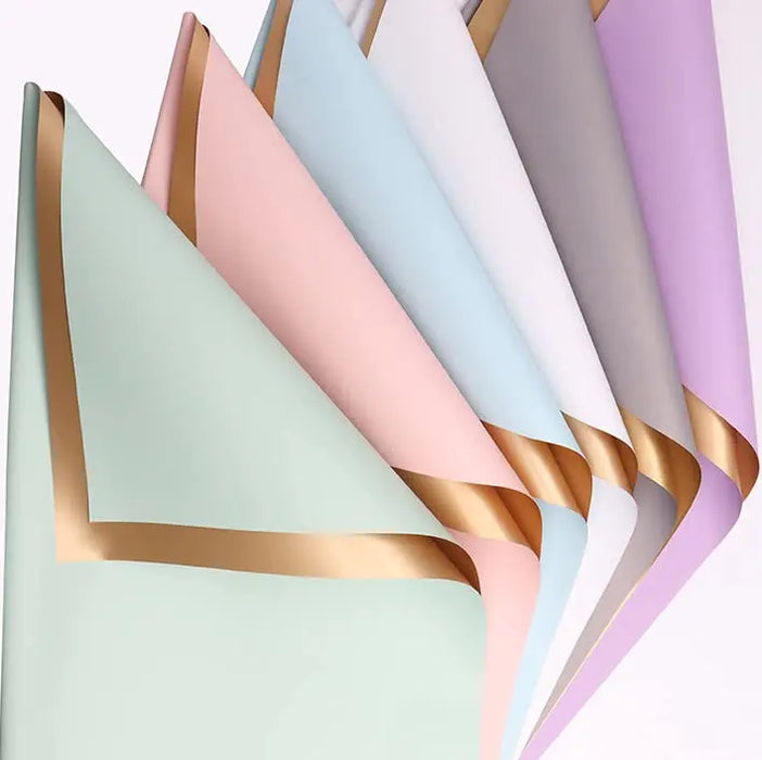 Plain Color Flower Wrapping Paper Water Proof /pc Murukali.com