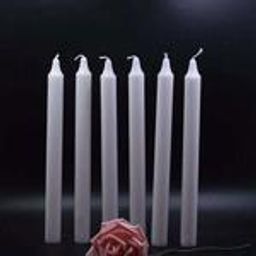 Plain white Candles 8Pcs murukali.com