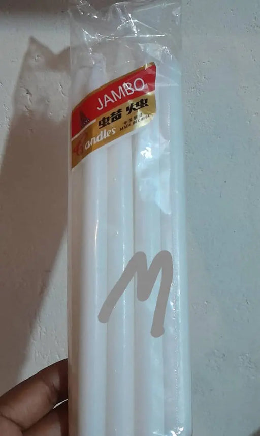 Plain white Candles 8Pcs murukali.com