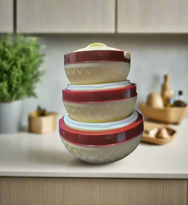 Plastic Insulated Hot Pot Set 3pcs Murukali.com