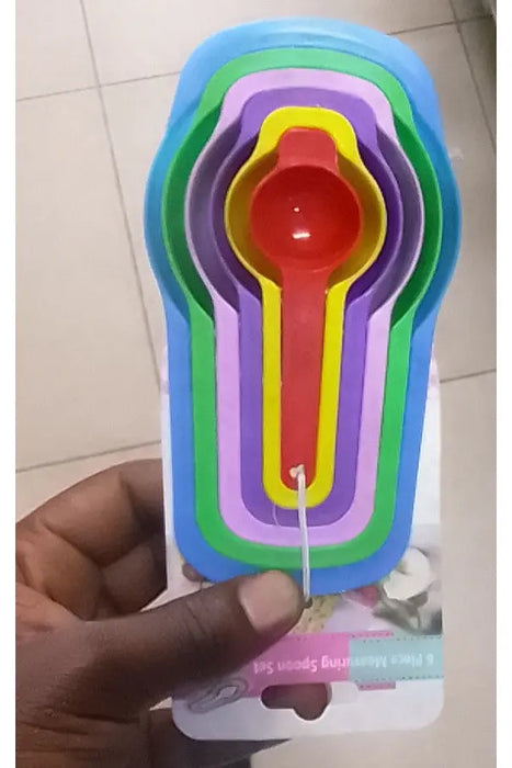 Plastic Measuring Spoon Set, 6 Pieces murukali.com