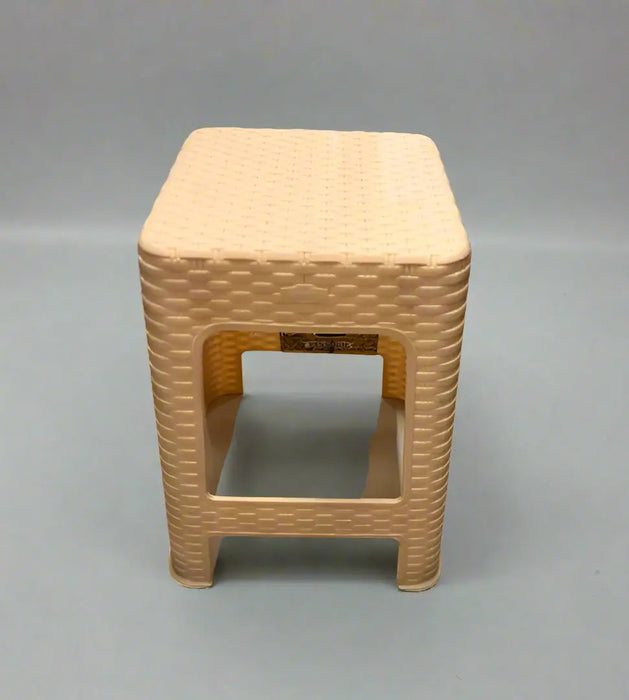 Plastic Rattan-Style Stool Murukali.com