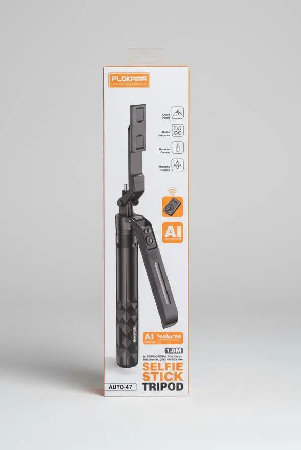 Plokama AUTO‑A7 – AI 360° Face Tracking Selfie Stick & Tripod Murukali.com