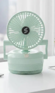 Portable Misting Rechargeable Table Fan with LED Light Murukali.com