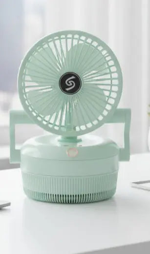 Portable Misting Rechargeable Table Fan with LED Light Murukali.com