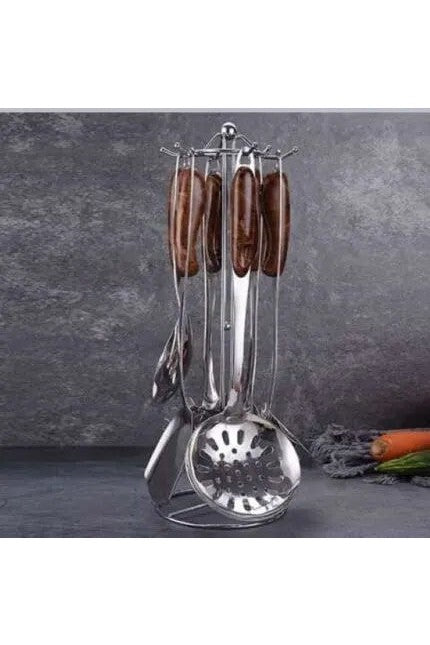 Premium Kitchen Utensil Set with Elegant Stand – Must-Have Cooking Companion 5pcs murukali