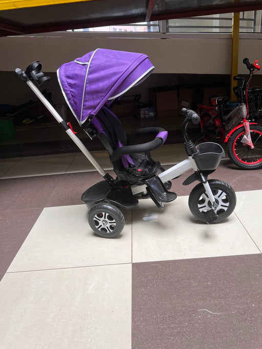Purple Canopy Tricycle with Parent Handle Murukali.com