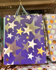 Purple Star Print Gift Bag Murukali.com