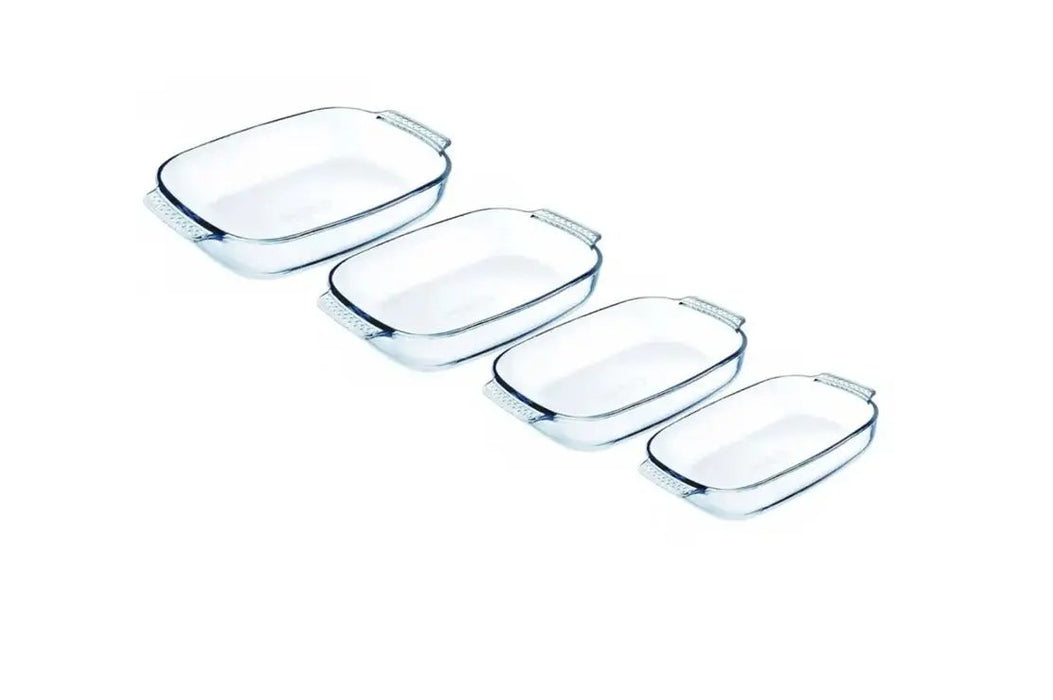 Pyrex 4-Piece Glass Ovenware Set – Heat-Resistant Bakeware Murukali.com