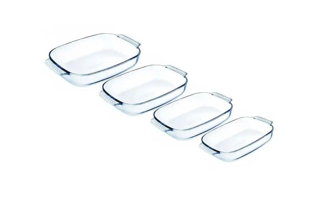 Pyrex 4-Piece Glass Ovenware Set – Heat-Resistant Bakeware - — Murukali.com
