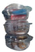 Pyrex glass serving dishes with lids 3pcs murukali.com