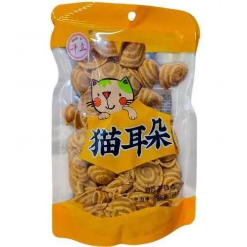 Qian Li Cat Ear Snack – Orange 158g Murukali.com