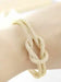 Quality Gold Plated Knotted Cuff Bangle Bracelet Maman Fatu