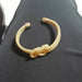 Quality Gold Plated Knotted Cuff Bangle Bracelet Maman Fatu