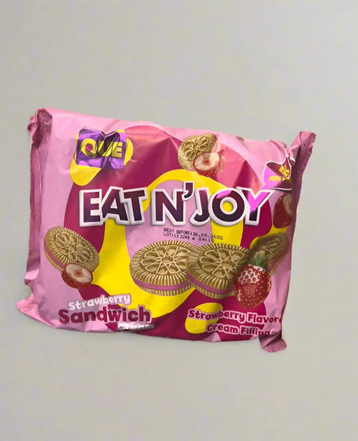 Que Eat N'Joy Strawberry Sandwich Biscuits Murukali.com