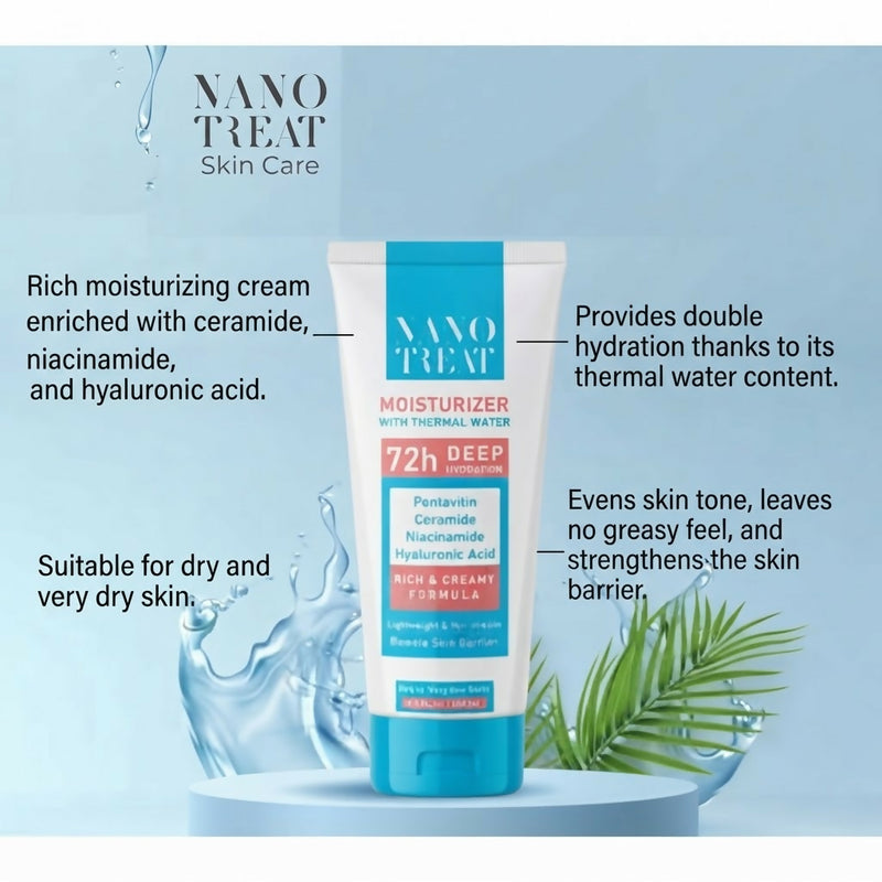 Nano Treat Moisturizer & Thermal Water Dry Skin 200 ml