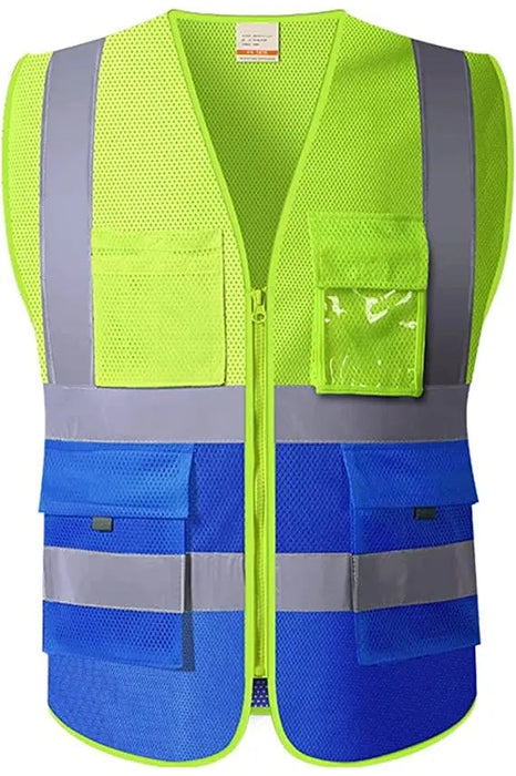 REFLECTIVE SAFETY VEST WITH ZIP AND POCKETS murukali.com