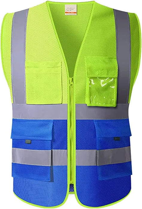 REFLECTIVE SAFETY VEST WITH ZIP AND POCKETS murukali.com