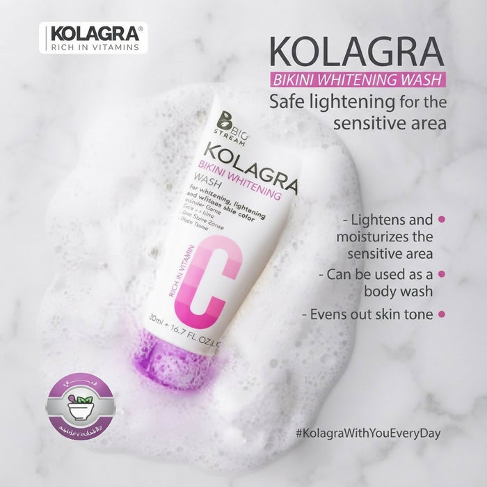 Kolagra bikini whitening wash 200 ml