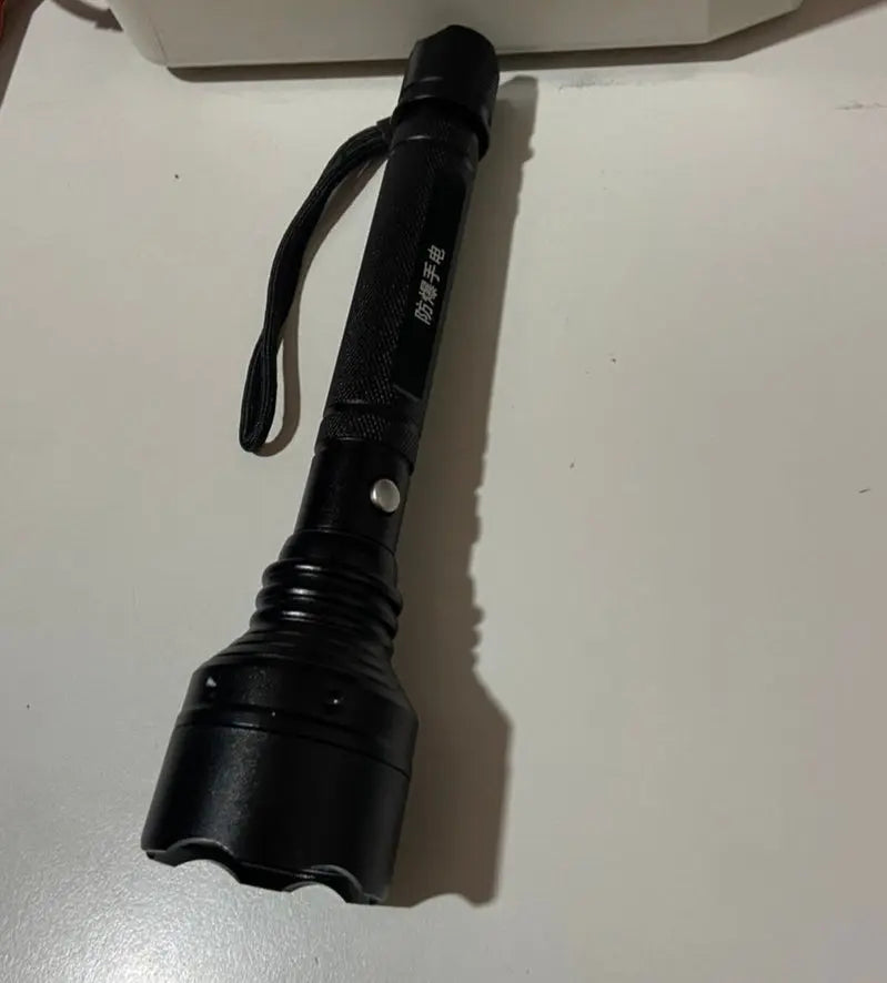 Rechargeable LED Black Torch IBABI Tech