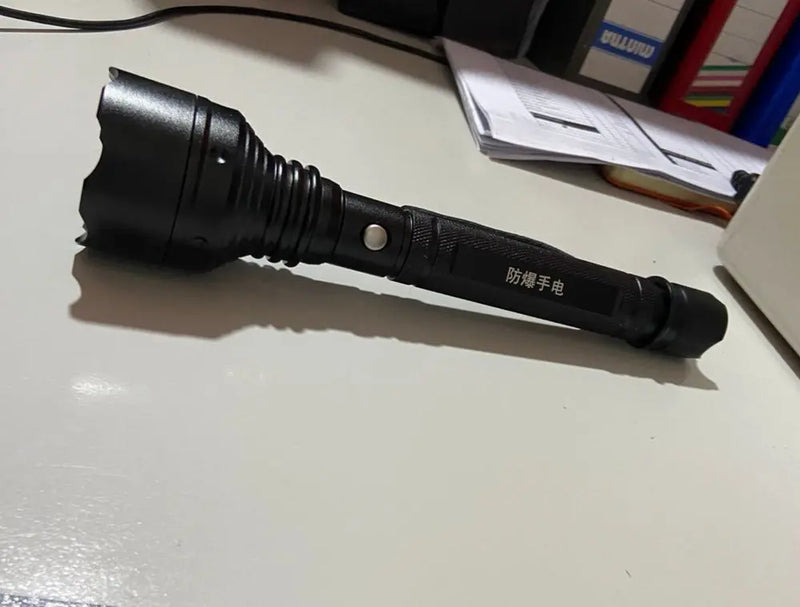 Rechargeable LED Black Torch IBABI Tech