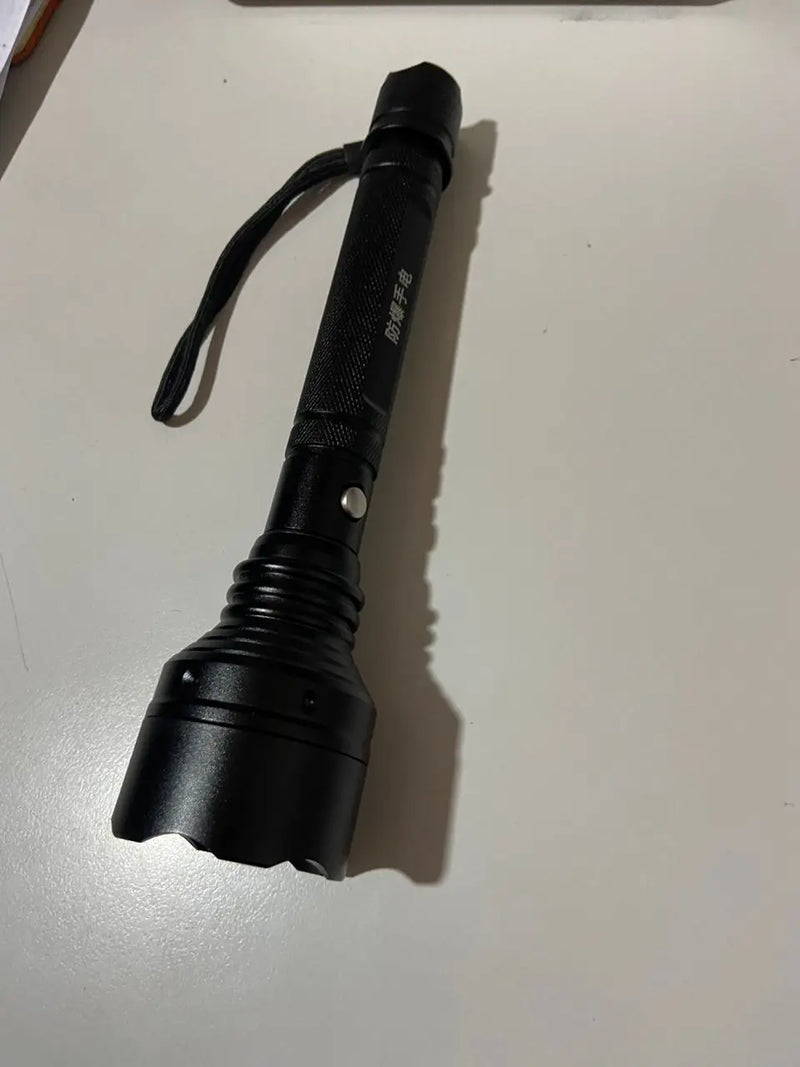 Rechargeable LED Black Torch IBABI Tech