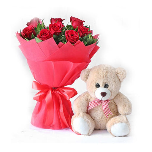 Red Roses&Teddy love murukali.com