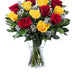 Red&Yellow Roses Boucket/50pcs murukali.com