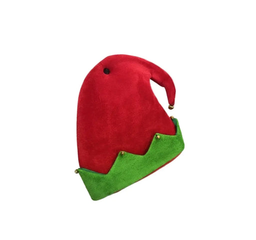 Red & Green Elf Hat with Jingle Bells Murukali.com
