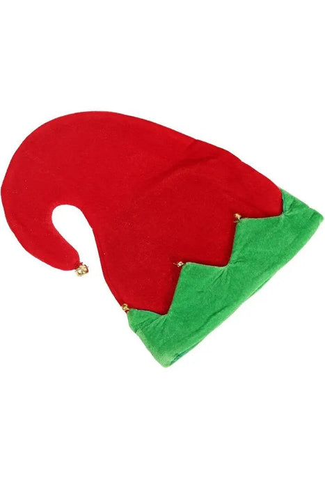 Red & Green Elf Hat with Jingle Bells Murukali.com