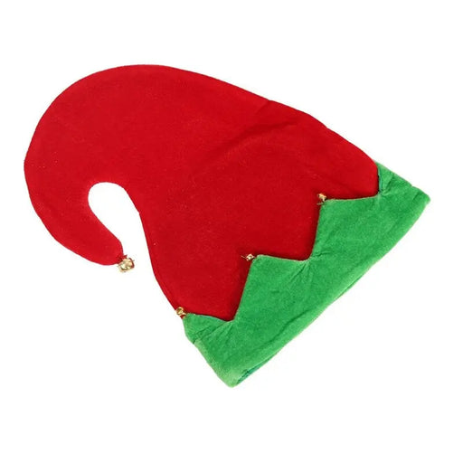Red & Green Elf Hat with Jingle Bells Murukali.com