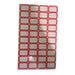 Red and White Name Label Stickers, 60 Pieces Murukali.com