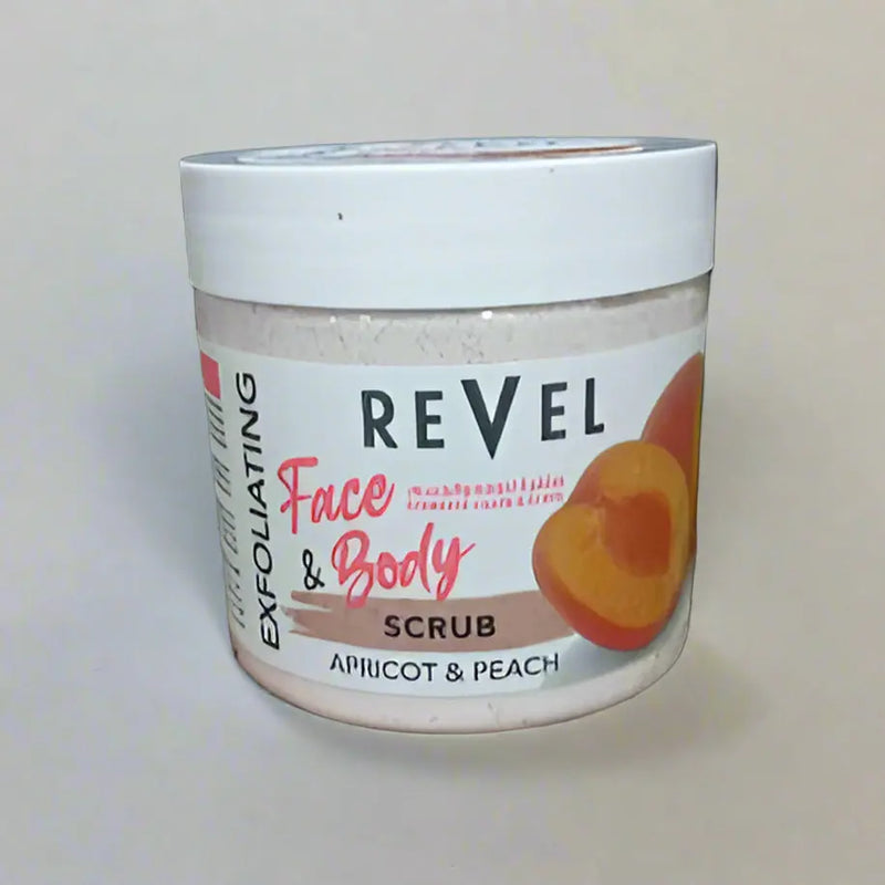 Revel Exfoliating Face & Body Scrub - Apricot & Peach, 475ml Murukali.com