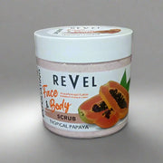 Revel Exfoliating Face & Body Scrub - Tropical Papaya, 475ml Murukali.com