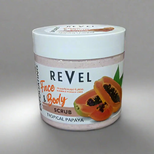 Revel Exfoliating Face & Body Scrub - Tropical Papaya, 475ml Murukali.com