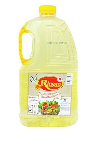 Rinsun 100% Pure Edible Sunflower Oil  5-liter murukali.com