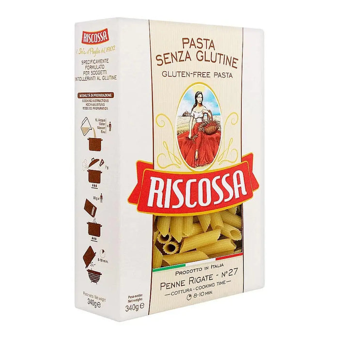 Riscossa Penne Rigate Pasta Gluten Free, No. 27, 340g murukali.com