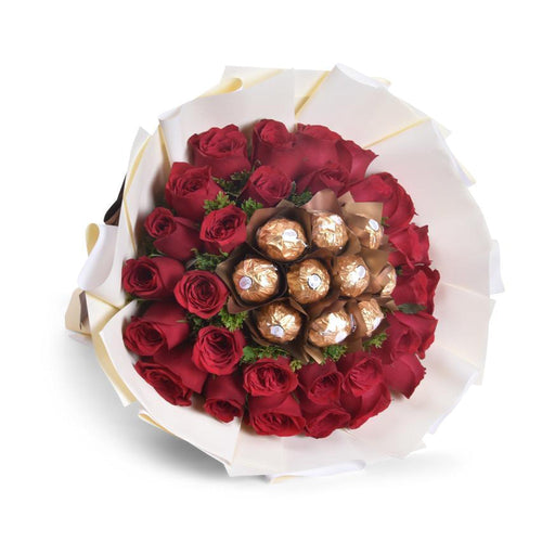 Roses&Ferrero Chocolate bouquet murukali.com