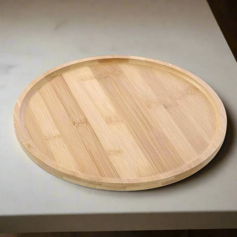 Round Bamboo Serving Tray Murukali.com