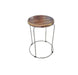 Round Wooden Top Stool with Metal Legs Murukali.com