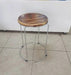 Round Wooden Top Stool with Metal Legs Murukali.com