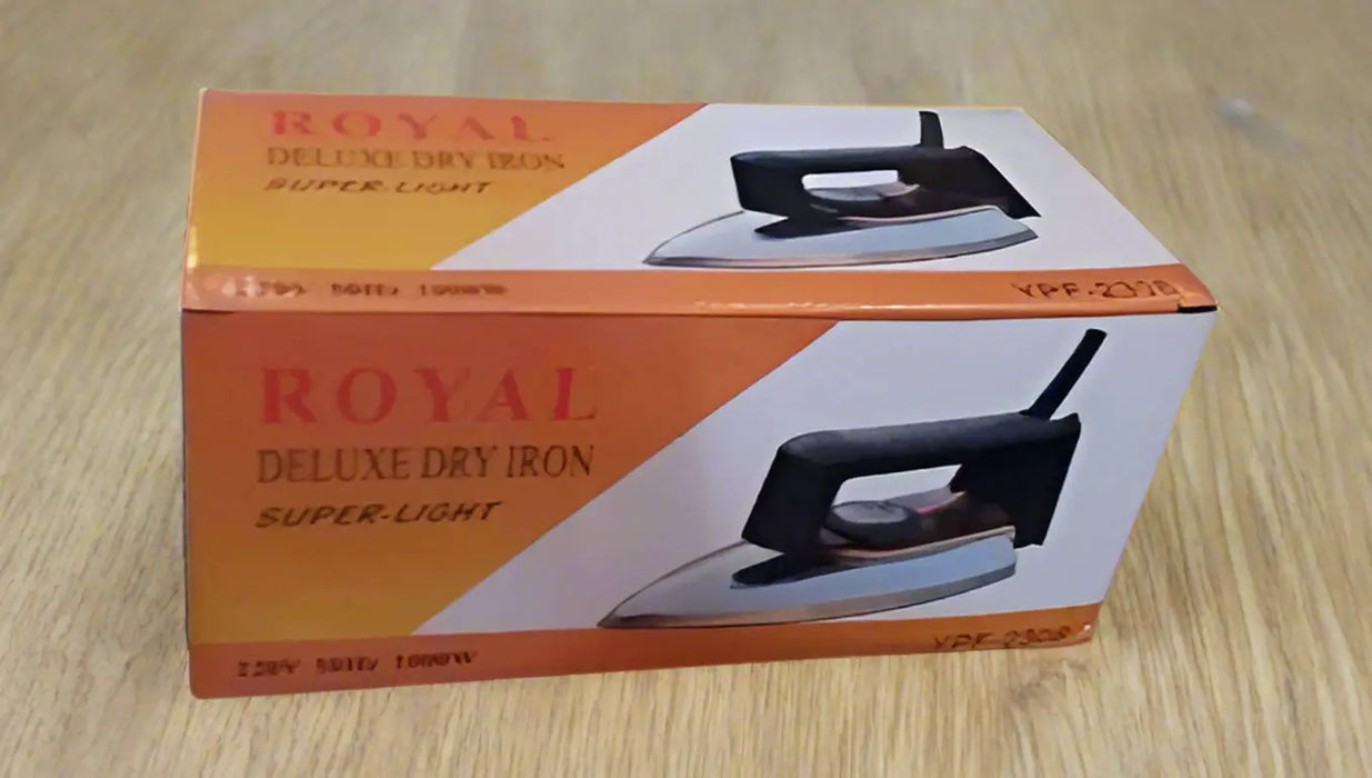 Royal Deluxe Dry Iron Super Light  220V, 50Hz, and 1000W Murukali.com