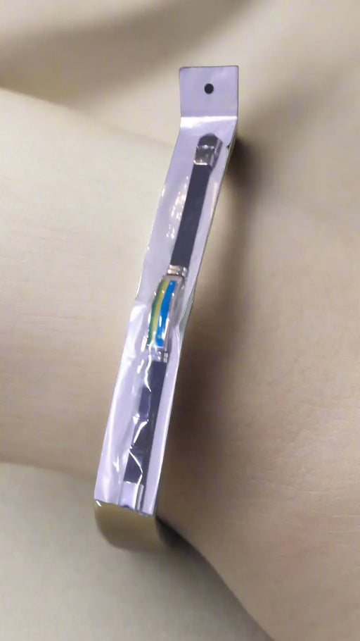 Rwanda Flag-Inspired Bracelet with Black Strap Murukali.com