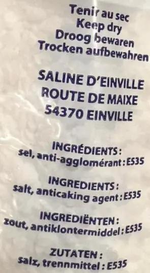 Saline d'Einville Gros Sel de Cuisine 1kg Murukali.com